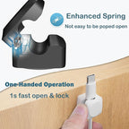 Lancord 8 Pack Cord Organizer Holder, Rotatable Cable Clips, Spring Cord Holder for Nightstand Adhesive Cable Organizer, Cable Management Clips Charging Cord Organizer for Desk Office Car Wall