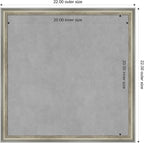 Amanti Art Silver Framed Magnetic Board 22x22 Medium Vision Board for use with Magnets, 100% Metal Sheet to Display Items as Office Decor or for Home Organization in mudroom, Kitchen or Kids Room
