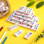 Dunzoom 100 Pcs Inspirational Pencil Erasers Bulk for Kids Fun Motivational Eraser School Supplies Back to School Office Supplies for Classroom Office Teacher Artists (Lovely)
