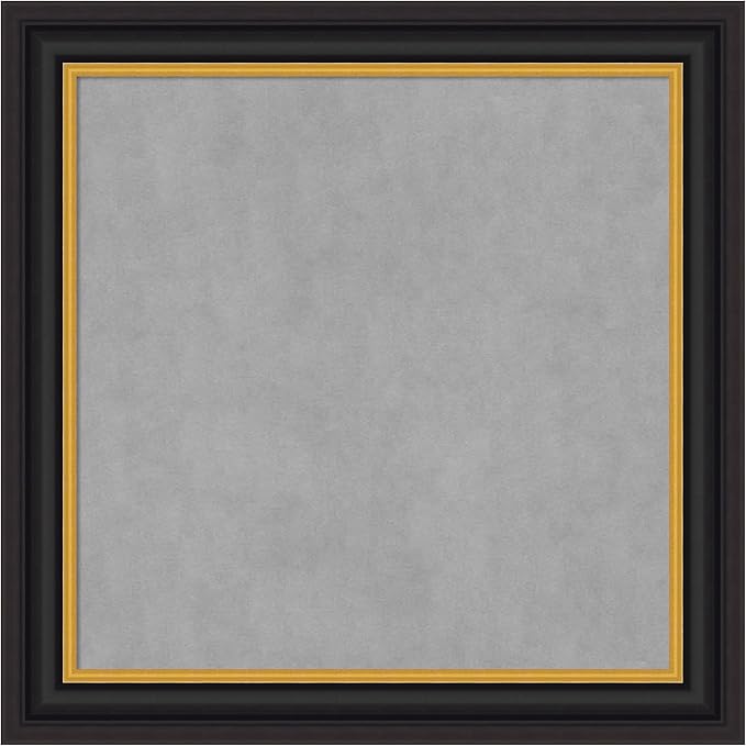Amanti Art Black Framed Magnetic Board 30x30 Medium Vision Board for use with Magnets, 100% Metal Sheet to Display Items as Office Decor or for Home Organization in mudroom, Kitchen or Kids Room