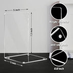 HappyHapi Acrylic Bookends for Shelves, 12 Pcs Clear Book Ends for Heavy Books, Decorative Book Holder for Home Library Office, 5 x 5 x 7.3 inch，6 Pair