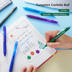 ParKoo Retractable Erasable Gel Pens Clicker, Fine Point, No Need for White Out, Assorted Color Inks for Planners and Crossword Puzzles, 7-Pack