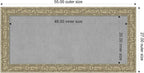 Amanti Art Silver Framed Magnetic Board 27x55 Oversize Vision Board for use with Magnets, 100% Metal Sheet to Display Items as Office Decor or for Home Organization in mudroom, Kitchen or Kids Room
