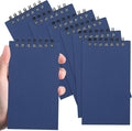 Tenceur 6 Pcs Pocket Notebook Bulk Small 3x5 Inch Spiral Notepads Mini Top Bound Notebook with Lined 120 Pages Ruled Memo Pads for Office College Nurse Essentials Back to School Gift (Blue)