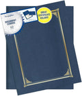 Geographics Classic Linen Document Covers 12.5” x 9.75” Navy Blue 60 Pack - Certificate Holders, Diploma Holder, Frame Documents - Premium Linen Texture for Professional Presentation
