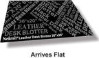 Nekmit Leather Desk Blotter Pad 36 x 20 Inches, Flat, Non-Slip, Waterproof, Black