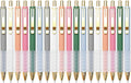 Linbsunne Ballpoint Pens Black Medium Point 1mm with Super Soft Grip Ball Point Pen for Men Women Retractable(gold-18 pcs)