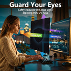 JEEETINTX Magnetic Computer Privacy Screen Filter 27 Inch for Frameless Monitor Thin Bezel 16:9 Widescreen, Hanging Removable Anti Glare Blue Light Privacy Filter Protector Eye Care