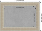 Amanti Art Silver Framed Magnetic Board 16x22 Small Vision Board for use with Magnets, 100% Metal Sheet to Display Items as Office Decor or for Home Organization in mudroom, Kitchen or Kids Room