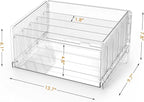 Cuukie File Sorter Organizer, 5 Sections Acrylic Letter Tray for Desk, Mail Organizer Letter Holder for Envelopes, Mail, Electronics 1Pack