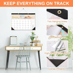 EaseForm 24 Month Desk Calendar 2026-2027, Runs from January 2026 to December 2027, Large 17"x12" Desktop/Wall Monthly Calendar, 2 Year Academic Calendar with Note & To Do for Home, School or office