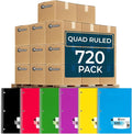 Rosmonde 720 Packs (Pallet) 1 Subject Notebooks, Spiral Notebook Bulk, Quad Ruled, Pallet of Notebooks, 70 Sheets (140 pages), 8 x 10-1/2", Bulk Spiral Notebooks for School & Office, 4-7 Days Transit