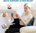 AHUAWA Back Support Pillow for Recliner Chair, Memory Foam Couch Back Cushions Ergonomic Large Lumbar Support Pillow for Lower Back Pain Relief, with Soft Velvet