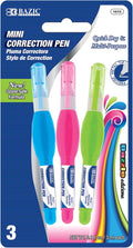 BAZIC Products Mini Correction Pen - Corrections Fluid, Precise Metal Tip White Out, Ideal for School & Office Supplies, Alternative to Correction Solution, 3/Pack, 24-Packs