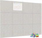 Neatsure Large Cork Board for Wall, 48" x 36" Bulletin Board with Pushpins, 12 Panels Felt Tiles Tack Push Pin Board for Office, Light Tan
