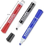 Ezzgol Dry Erase Markers Bulk, 72 Pack Basic Multi-color Red Blue Black Green Low Odor Whiteboard Markers, Chisel Tip Dry Erase Markers for Writing on Dry Erase Whiteboard for School, Office, Home