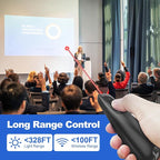 Presentation Clicker with Case Storage: Wireless Presenter Remote: Red Laser Pointer Computer Clickers, USB C PowerPoint PPT Clicker for Mac Laptop, Slideshow Google Slide Advancer