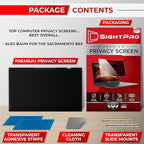 SightPro 15.6 Inch 16:9 Laptop Privacy Screen Filter - Computer Monitor Privacy Shield and Anti-Glare Protector