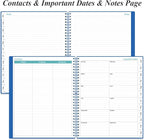 Daily Planner 2026 Full Page Per Day- 2026 Daily & Monthly Planner from January 2026 to December 2026, Day Planner 2026 with 12 Months Tabs, 8.5" x 11", Blue