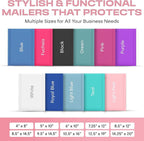 Light Pink Poly Bubble Mailers 8.5x12 inch #2 | Self Seal Padded Envelopes | Cushioned Bubble Mailer | Usable Size 8.5x11 | Water Proof | Lightweight mailing Shipping Bags | 200 Pack Bulk