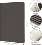 8 Pack Soft Cover Journal Bulk, Feela Notebooks College Ruled for Work, Lined Travel Journal for Women Men, Note Taking Notebook School Supplies Business Writing, 8.2” x 5.5”, A5, Gray