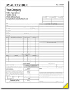 HVAC Work Order Invoice Custom Printed with Your Company Information – Heating & Airconditioning AC Service Repair Agreement – 2 Part NCR Form