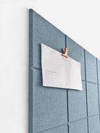 DECORITA Felt Bulletin Board Tiles | Modern Cork Board Alternative | Large Cork Boards for Walls | Aesthetic Felt Wall Panels for Office & Home Decor | Pinboard & Photo Board (12-Pack) | Gray Blue