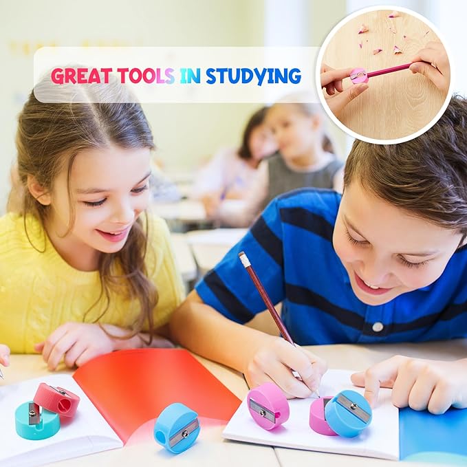 Fainne 800 Pcs Pencil Sharpeners Bulk for Kids Colorful Manual Pencil Sharpeners Compact Portable Handheld Crayon Back to School Supplies for Kids Students Home Office Classroom Prizes(Bright Color)