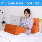 OpyTikar Foot Rest for Under Desk at Work.Multifunctional 3-Tier Foot Stool,with Washable Footrest.for Under Desk,Office Chair Gaming Chair & Sofa,Leg Elevation Pillow,Supports Posture (Orange)