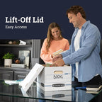 Bankers Box 12-Pack Basic Duty File Storage Boxes with Lids, Letter/Legal, STOR/FILE, (00703)