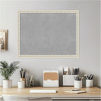 Amanti Art Silver Framed Magnetic Board 20x26 Medium Vision Board for use with Magnets, 100% Metal Sheet to Display Items as Office Decor or for Home Organization in mudroom, Kitchen or Kids Room
