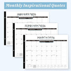 DIBAOLU Large Desk Calendar 2026-2027 22x17 Inches,18 Month,January 2026 to June 2027,Suitable For Home, School Or Office, Monthly Planning Calendar,With Plastic Cover