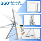 Marsrock Dry Erase White Board with Stand,Double-Sided Weekly Whiteboard 16"x12", 10 Markers, 6 Magnets, 1 Eraser, Portable Desktop Whiteboard for Planning,Weekly Schedule Board for School for Home