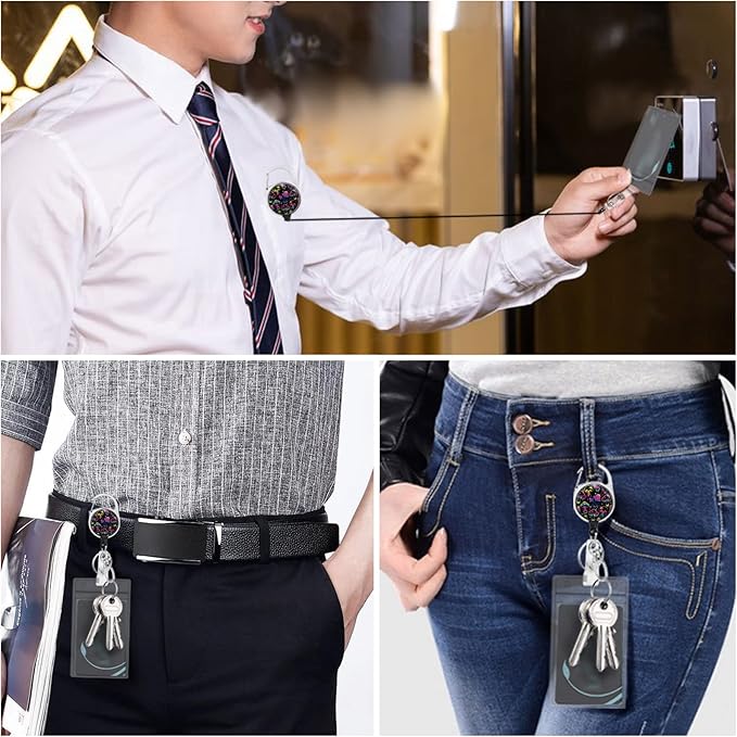 Teacher Lanyards for ID Badges and Keys, Retractable ID Badge Holder with Lanyard, Cute Mushroom Badge Reel Heavy Duty with 360 Degrees Rotate Carabiner Clip, Nurse Student Office Gifts