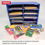 Ultimate Office TierDrop Supply Drawers Measure 9w x 12d x 2 1/4 Inches High for Desk Accessories and Supplies, Set of 2, Includes Color-Coded Finger Rings for Fast and Easy Access to Contents