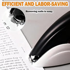 Aterflym Professional Staple Remover & Puller – Staple Remover Without Tearing, Heavy Duty Stapler Remover Tool, White & Black, 2 Pack for Office/Desk/Classroom