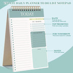 Thboxes 2 Packs To Do List Notepad, 104 Pages To Do List Notebook A5 Undated Daily Planner Notepad with Task Checklist Home Office School Supplies