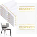 20 Pcs Reserved Chair Signs Cloth Church Placeholder Reserved Pew Signs Chair Reserved Seat Coverswith Printed Words For Weddings, Churches, Eceptions, Cinema,Celebrations, Parties and Events (White)