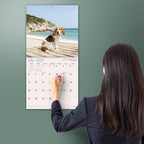 MICASA PRESS - Beagles 2025 Wall Calendar 12 Month | 12" x 24" Open | Thick & Sturdy Paper | Giftable | Dog Calendar 2025