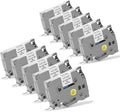 10pack TZe231 Replacement for Brother Label Maker Tape TZe TZ Tape 12mm 0.47 Inch Laminated White P Touch Label Tape, Compatible with Brother PT-D210 D220 H110 D400 D410 D600 D610BT