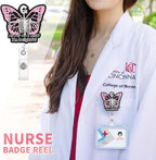 Aoryalps I AM Delightful Retractable Badge Reel Holder Retractable with ID Clip for Nurse Nursing Name Tag Card Nursing Student Teacher Doctor Medical Assistant Work Office Clip-Gifts for Nurse