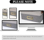 Vienrose Greeting Card Organizer Box with 20 Removable Dividers, 84 Self-Adhesive Labels, Foldable Storage Box Great for Greeting Cards, Photos, Envelopes, Stickers, Postcards Light Grey&Dark Grey