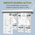 2 Pack Ticket Holders Receipt Holder for Restaurant, No Drill Restaurant Order Ticket Holders for Kitchen Office Walls Refrigerator Home Pubs Bars Cafes(16 Inch, Sliiver, 2p)