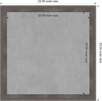 Amanti Art Grey Framed Magnetic Board 23x23 Medium Vision Board for use with Magnets, 100% Metal Sheet to Display Items as Office Decor or for Home Organization in mudroom, Kitchen or Kids Room