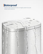 Garvee 13 gal (50 L) and 2.6 gal (10 L) Stainless Steel Trash Can Combo Set, Rustproof Garbage Can with Lid for Kitchen and Bathroom, Step-on Trash Bin with Inner Bucket, Rear Handle, Silver