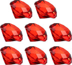 PATIKIL 8 Pcs Diamond Crystal Paperweight, 30mm / 1.18 Inch Crystal Paperweight Paper Weight for Home Office Desktop Table Decor Wedding Party Jewelry Ornaments, Red