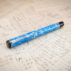 Conklin Duragraph Fountain Pen Ice Blue - Medium Nib, Timeless Writing Instrument with Cool Blue Finish
