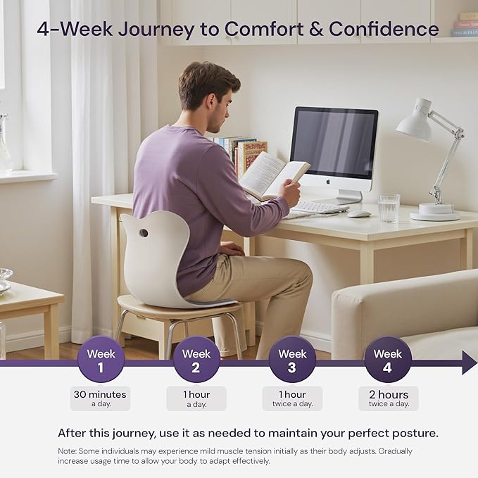 CabeVibe CabSupport Ergonomic Lumbar Support Seat Cushion M1 Plus - Posture Correction Spineseat for Office Chair, Car, Home with Breathable Memory Foam