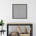 Amanti Art Grey Framed Magnetic Board 26x26 Medium Vision Board for use with Magnets, 100% Metal Sheet to Display Items as Office Decor or for Home Organization in mudroom, Kitchen or Kids Room