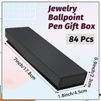 Olutacot 84 Pcs Pen Gift Boxes Empty Black Ballpoint Pen Gift Box with Cushion Pen Jewelry Display Box Empty Present Collection Cases for Birthday Souvenir Business Gifting Office Supplies